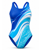 Custom Swim Team Suit – Blue Turquoise Wholesale Team Swimsuit