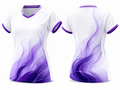 Custom White Purple Badminton Training Shirt – Wholesale Teamwear