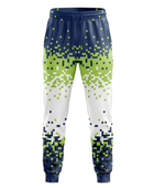 Navy Blue, Lime Green & White Custom Basketball Sublimated Bottoms