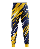 Navy Blue, Yellow, Black & White Custom Basketball Sublimated Bottoms