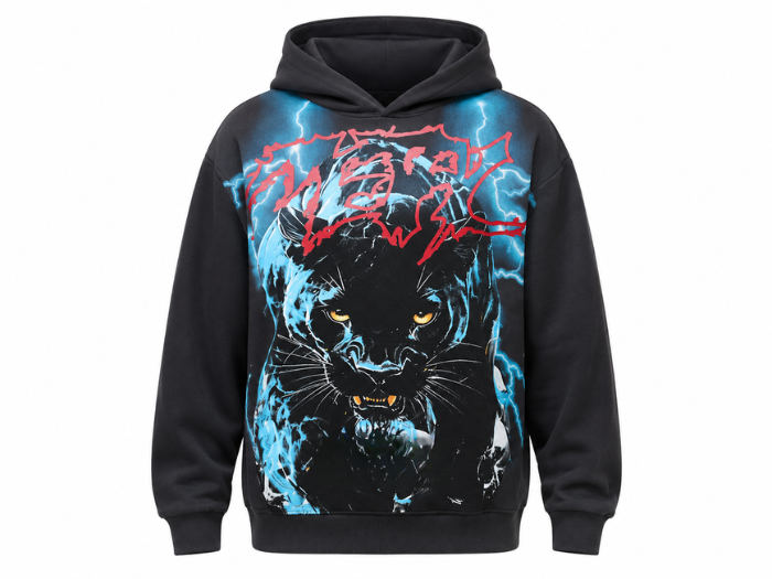 Custom Winter DTG Oversized Black Hoodie B2B