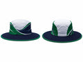 Custom Cricket Sun Hat – White Green Navy Team Headwear for Wholesale Clubs
