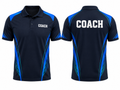 Custom Navy Football Coach Jersey – Short Sleeve Soccer Coach Polo for Clubs