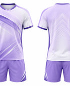 Custom Badminton Uniform – Purple & White Team Set, Wholesale, Low MOQ, Bulk Sportswear