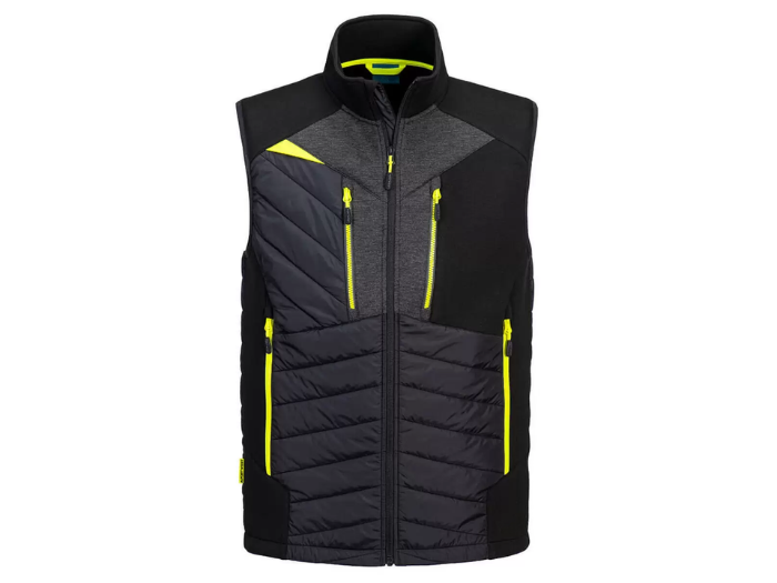 Workwear Hybrid Baffle Gilet Black | B2B Low MOQ Manufacturer front design preview