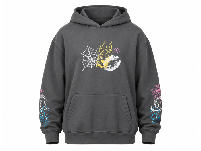 Custom Winter DTG Oversized Charcoal Grey Hoodies B2B