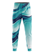 Turquoise, Aqua, Navy & White Custom Basketball Sublimated Bottoms