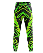 Black, Neon Green & Lime Green Custom Basketball Sublimated Bottoms
