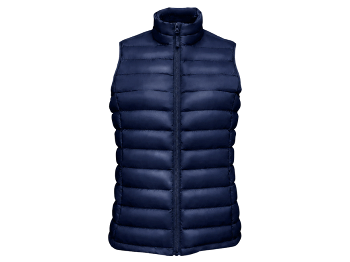 Ladies Quilted Body Warmer Navy | B2B Low MOQ Workwear Manufacturer front design preview