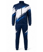 Custom Padel Warm-Up Set – Navy White Team Tracksuit Wholesale