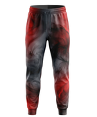 Custom Red, Black & Gray Smoke Basketball Sublimated Bottoms