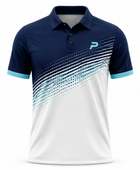 Custom Navy White Padel Polo Shirt – Wholesale Club Teamwear