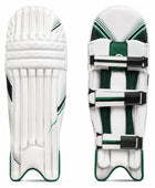 Custom White Green Cricket Batting Pads – Wholesale Team Leg Guards