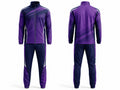 Custom Purple Cricket Tracksuit – Sublimated Jacket & Pant Set for Wholesale Teamwear