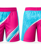Purple Teal Pink Custom Swimming Jersey & Shorts Set – Performance Swimwear Bulk / Wholesale / Low MOQ
