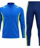 Custom Royal Blue Soccer Training Tracksuit | Wholesale Team Warmup Set
