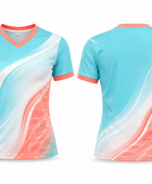 Custom Swimming Jersey Set – Coral/Teal, – Wholesale Bulk Swim Team Uniforms – Low MOQ