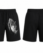 Custom Black DTG Winter Sweatwear Shorts B2B