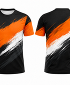 Disc Golf Tournament Jersey – Custom Black Orange Teamwear Wholesale