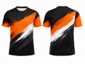 Disc Golf Tournament Jersey – Custom Black Orange Teamwear Wholesale