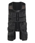 Multi-Pocket Workwear Waistcoat – Black | B2B Low MOQ Manufacturer
