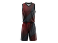 Custom Black, Burgundy & Charcoal Basketball Sublimated Uniform