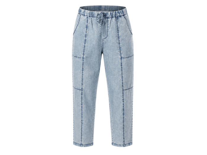Custom Light Blue Acid Wash Jogger Pants B2B front design preview