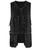 Multi-Pocket Workwear Waistcoat – Black | B2B Low MOQ Manufacturer