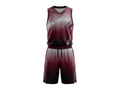 Custom Burgundy, Silver Gray & Black Basketball Sublimated Uniform