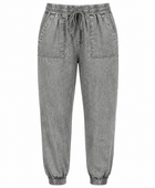 Custom Washed Grey Acid Wash Jogger Pants B2B