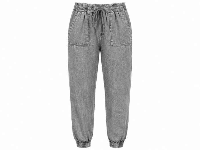 Custom Washed Grey Acid Wash Jogger Pants B2B