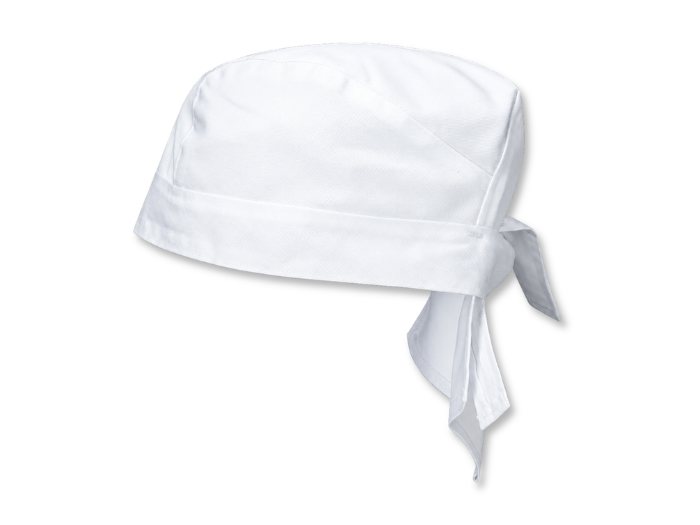 Chef Bandana White | B2B Low MOQ Hospitality Workwear Manufacturer front design preview