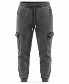 Custom Washed Charcoal Acid Wash Cargo Jogger Pants B2B