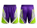 Custom Flag Football Jersey & Shorts Grey/neonGreen/Purple Team Uniform, Wholesale Bulk, Low MOQ, Performance Sportswear