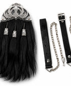 Horsehair Dress Sporran Black with Openwork Silver Cantle | B2B Low MOQ