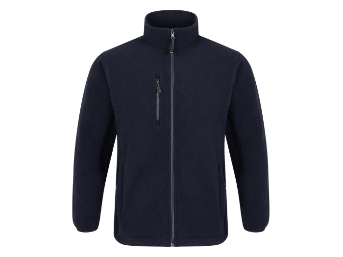 Full-Zip Workwear Jacket – Low MOQ B2B Layering Uniform Jacket in Navy front design preview