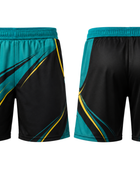 Teal & Black Squash Shorts – Bulk Team Shorts, Low MOQ, Wholesale Performance Sportswear