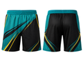 Teal & Black Squash Shorts – Bulk Team Shorts, Low MOQ, Wholesale Performance Sportswear