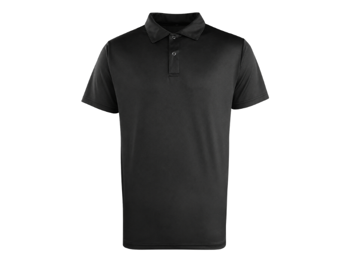 Black Hospitality Stud-Fastened Polo Shirt | B2B Low MOQ Workwear Manufacturer front design preview
