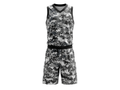 Custom Gray, Black & White Basketball Sublimated Uniform