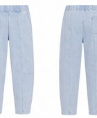 Custom Ice Blue Acid Wash Jogger Pants B2B