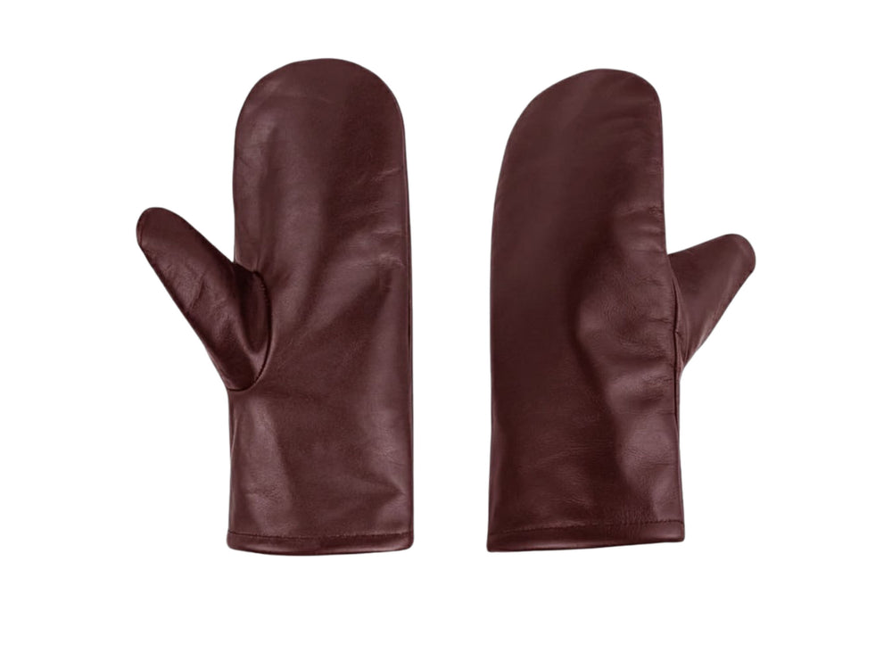 Genuine Leather Oven Mitts Wholesale | Custom Heat Resistant Baking & Grilling Gloves Manufacturer front design preview