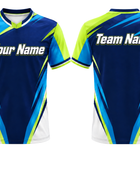 Blue, Lime & White Ping Pong Jersey – Custom Team Table Tennis Jersey, Wholesale Bulk, Low MOQ