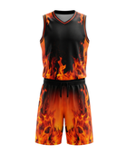 Custom Black, Orange & Red Basketball Sublimated Uniform
