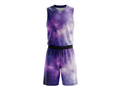 Custom Purple, Lavender, White & Black Basketball Sublimated Uniform
