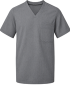 Short Sleeve V-Neck Hospitality Tunic Grey | B2B Low MOQ Hospitality Workwear Manufacturer