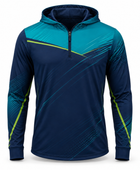 Custom Squash Quarter-Zip Hoodie – Navy Teal Teamwear