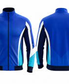 Custom Blue Volleyball Warm Up Jacket  Wholesale Team Training Jacket