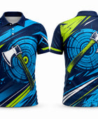 Navy & Teal Axe Throwing Jersey – Bulk Team Jersey, Low MOQ, Wholesale Performance Sportswear