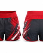 Red & Black Training Shorts – Bulk Performance Lifestyle Shorts, Low MOQ, Wholesale Activewear